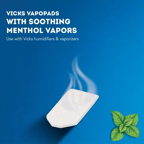 Vista 11 de Vicks VapoPads: almohadillas de vapor de mentol calmantes para humidificadores, vaporizadores, vaporizadores sin agua y enchufes, VSP-19, 6