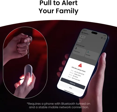 Vista 6 de Alarma de seguridad personal de 130 dB para mujeres con aplicación Apple Find My, sirena extra fuerte y luz estroboscópica, llavero de autodefensa