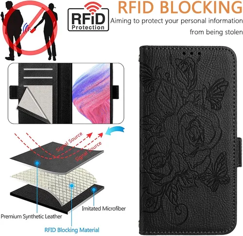Vista 7 de Funda compatible con Sony Xperia 1 VI, compatible con Sony Xperia 1 VI 5G 2024 ranuras para tarjetas, cierre magnético, funda con función atril