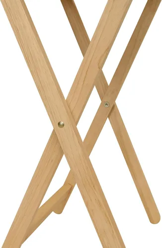 Vista 8 de eHemco Mesa plegable de madera dura de gran tamaño para la cena, comer, 25.5 pulgadas, natural