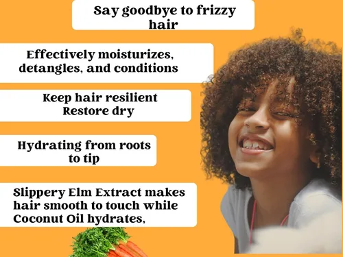 Vista 3 de J'Organic Solutions Kit de cuidado de rizos para niños, acondicionador sin enjuague, hidratante para el cabello, estimulador del cuero cabelludo