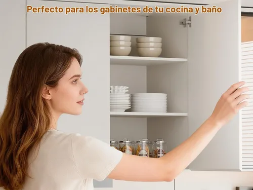 Vista 3 de Paquete de 2, 1 Par de Bisagras de Gabinete de Cocina sin Marco, Cierre Suave, Superposición Completa, Europea, Copa de 35mm, Bisagra de Puerta