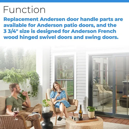 Vista 7 de 3-3/4 "Eje de manija de puerta para puerta de patio Andersen Frenchwood Storm 2579830 Replacement 3-3/4" Handle Spindle, for Andersen Frenchwood