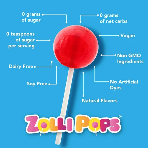 Vista 2 de Zollipops - Paquete de variedad navideña - Paletas para dientes limpios, 3.1 onzas (paquete de 2)