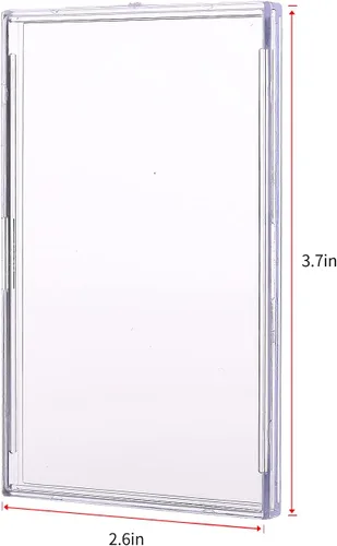 Vista 2 de 80 fundas para tarjetas de béisbol, soporte de exhibición, cargadores superiores, protector de acrílico duro para tarjetas de tranding, funda
