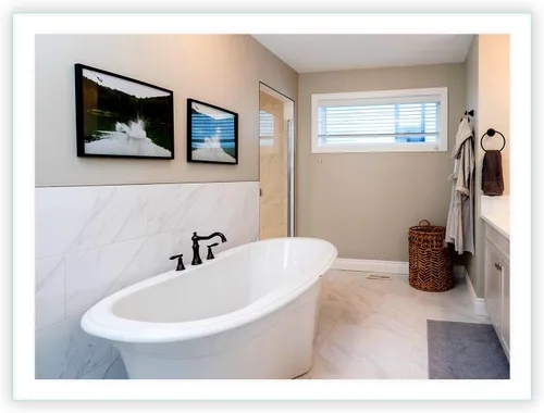 Vista 9 de Mirrors & Marble Espejo de tocador LED rectangular (48 x 32 pulgadas), vidrio antivaho moderno iluminado lateral para baño, dormitorio y montaje
