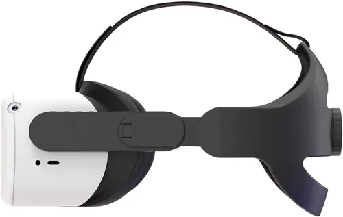 Vista 7 de SINWEVR Correa de cabeza ajustable compatible con auriculares Quest 2 VR, correa de repuesto Elite para mayor apoyo y comodidad en realidad virtual