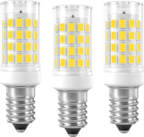 Vista 11 de Bombillas LED E14, paquete de 3 bombillas E14 con base de tornillo europea para lámpara de vela de ventana eléctrica, bombilla de refrigerador E14