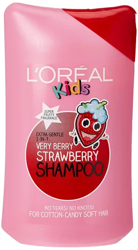 Vista 6 de L'Oreal Kids Champú extra suave 2 en 1, batido de fresa, 9 onzas líquidas