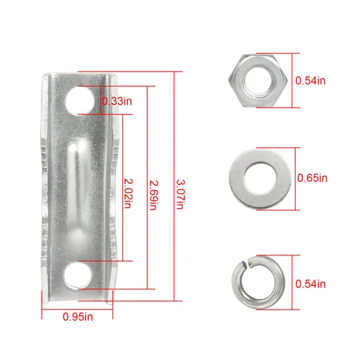 Vista 4 de XRDS-RF Abrazadera de montaje de antena U-Bolt 2 PCS, abrazadera de mástil de antena V bloque de mandíbula con pernos en U para antena exterior