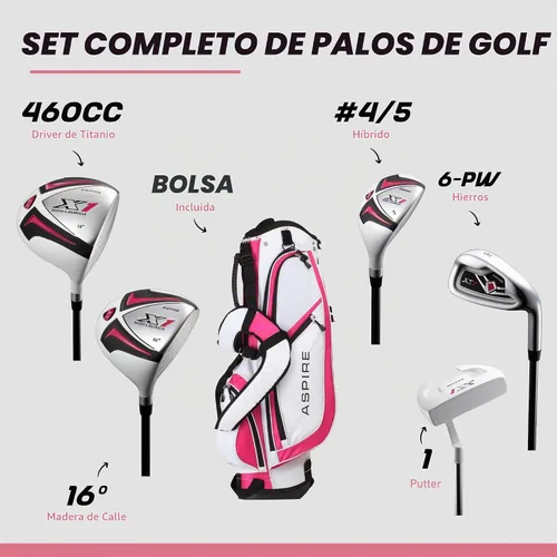 Vista 2 de Aspire X1 - Women's Complete Golf Club Set Rosa cereza