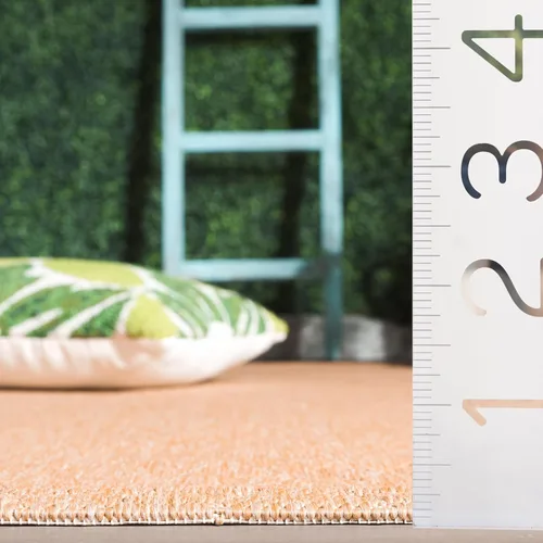 Vista 4 de SAFAVIEH Alfombra lavable para exteriores, colección Patio de 2.3 x 18 pies, natural y natural, no desprende pelusa y fácil de limpiar, ideal