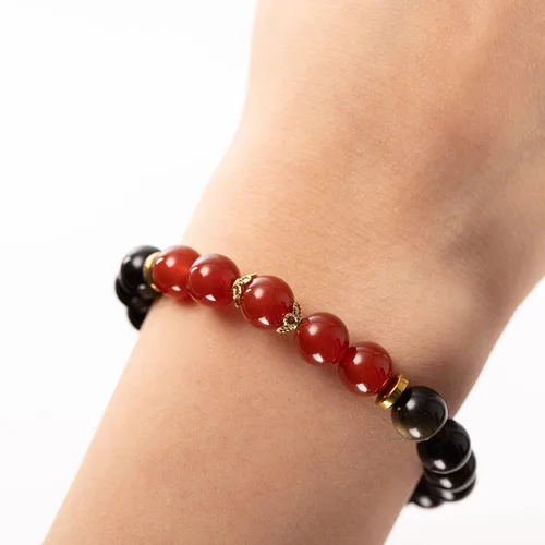 Vista 22 de Pulseras de cristal con cuentas de Charka para mujer, hechas a mano con aventurina verde de 0.315 pulgadas (0.315 in), pulseras de piedra de cristal
