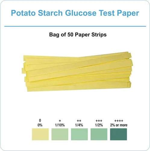 Vista 2 de Papel de prueba de glucosa de almidón de patata [bolsa de 50 tiras de papel] Determine how potato chips will fry before frying them, ideal for