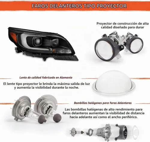 Vista 5 de AKKON - Para faros delanteros de proyector Chevy Malibu 2013-2015 [For Halogen Model Only] C-Shape LED DRL Daytime Running Light Black Housing