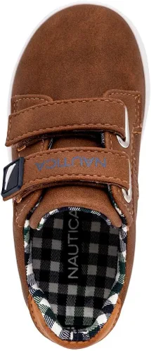 Vista 4 de Nautica Zapatos deportivos de doble correa para niños Zapatos deportivos casuales para niños y niñas Ajuste duradero y cómodo para niños pequeños