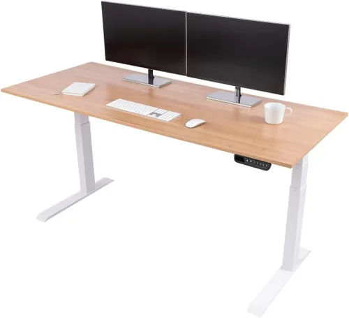 Vista 10 de Stand Up Desk Store Escritorio eléctrico de altura ajustable con memoria programable (marco negro/parte superior negra mate, 48 pulgadas de ancho)