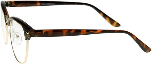 Vista 3 de zeroUV - Gafas de lentes transparentes con montura de cuerno de cuerno nerd con bordes, UV400