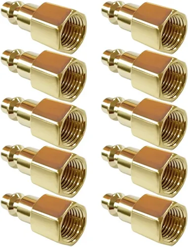 Vista 9 de Uenede - Kit de enchufe de conexión rápida de manguera de aire industrial NPT de 1/4 de pulgada, 10