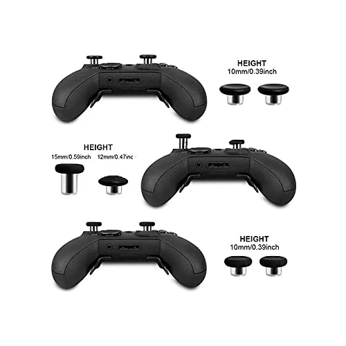 Vista 3 de 14IN1 Metal Alloy Thumbsticks Trigger D-Pads Button Set for XBOX One Elite Series 2 ( model 1797 ) Controller - Sliver