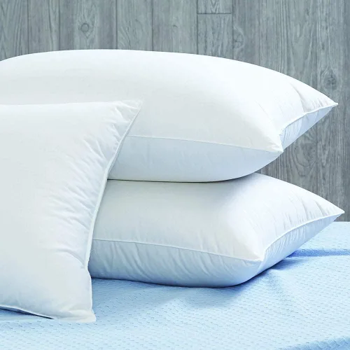 Vista 2 de Cuddledown Dreamstead 800 Fill Power Almohada Plumón de ganso blanco europeo Carcasa 100% algodón, tejido satinado, hipoalergénica, hecha a