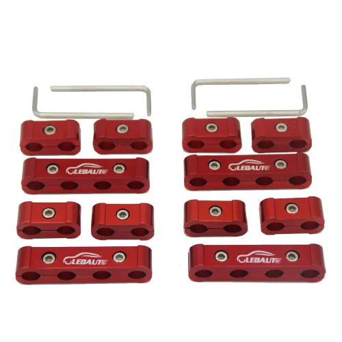 Vista 8 de LEDAUT 12 piezas separador divisor de cables de bujía del motor para 8 mm, 9 mm, 10 mm (negro)
