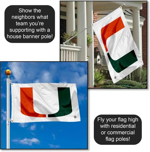 Vista 3 de Bandera de los Hurricanes Blanca 3x5