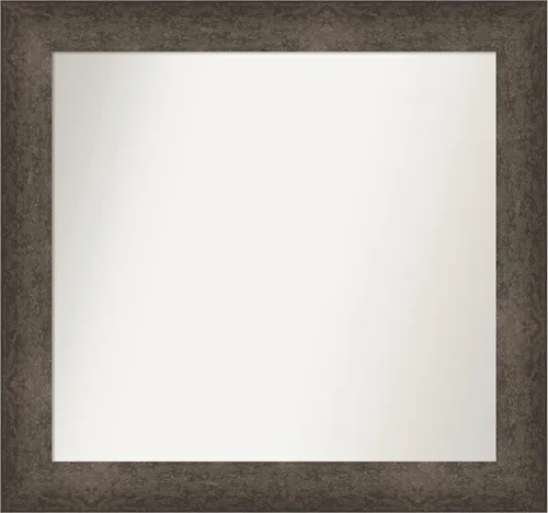 Vista 850 de Amanti Art Espejo de pared personalizado no biselado (25 x 25 pulgadas), marco de bronce acentuado, varios tamaños personalizados, espejo de baño