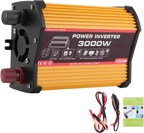Vista 8 de Convertidor - Inversor de coche Convertidor de corriente automático Adaptador de senos modificado rápido USB dual (110v)
