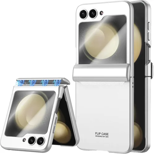 Vista 12 de STORMTAL Funda protectora delgada para Samsung Galaxy Z Flip 5, protección de bisagra, protector de pantalla integrado, carga inalámbrica, a prueba