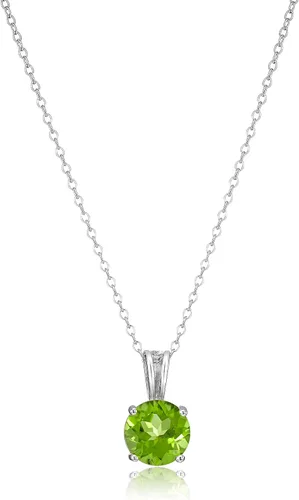 Vista 44 de Amazon Essentials Collar con colgante de piedra natal de corte redondo de plata de ley de 18 pulgadas (anteriormente colección Amazon)