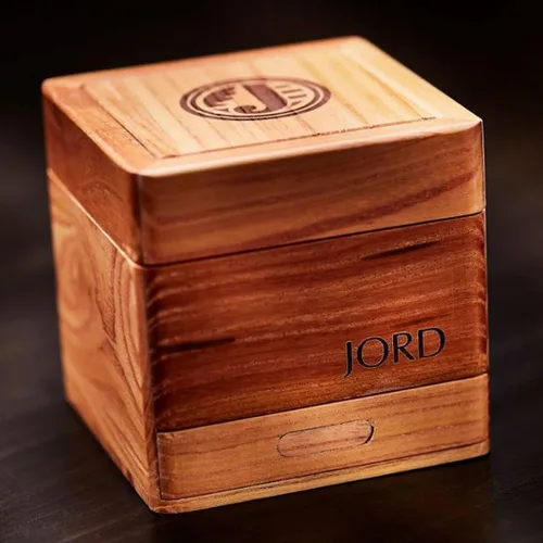 Vista 6 de Jord Relojes de pulsera de madera para hombre, cronógrafo, correa de reloj de madera y metal, bisel de madera, movimiento de cuarzo analógico