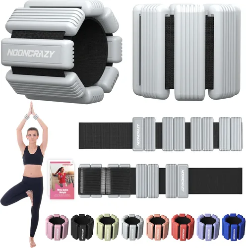 Vista 12 de Pilates - Pesas de tobillo y muñeca para mujer, juego de 2 pesas portátiles y fuertes para brazos y piernas (1 libra/2.2 libras cada una), pesas