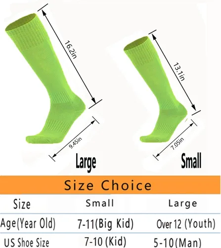 Vista 7 de Calcetines deportivos unisex hasta la rodilla, transpirables, de compresión, tubo sólido, para fútbol, fútbol, fútbol, 312 pares para niños, jóvenes