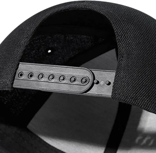 Vista 7 de Flat Bill Brim Sombrero para hombres Snap Mochila Hombres Snapback Sombreros Trucker Gorras de béisbol ajustables para hombre, color negro