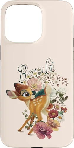 Vista 28 de Funda con logotipo de retrato floral Bambi para iPhone 16 Disney