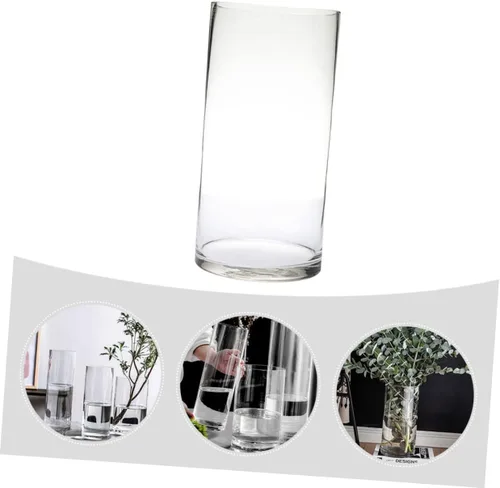 Vista 5 de DECHOUS Florero cilíndrico multiusos grande para decoración adecuado para interiores y exteriores