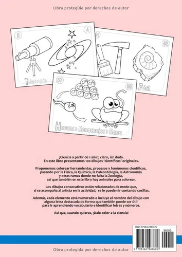 Vista 2 de Colorea la ciencia +1 año (Spanish Edition)