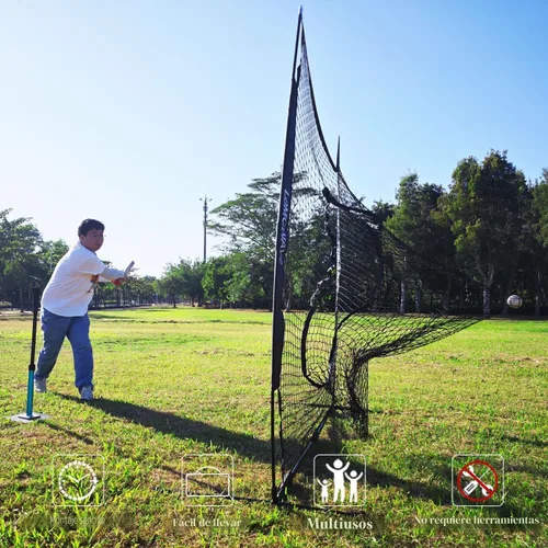 Vista 8 de 7x7ft/8x8ft Baseball Softball Net with Steel Frame for Batting, Hitting, Pitching, Portable Baseball Batting Net with Carry Bag, Great for All Levels