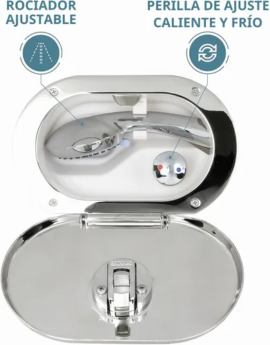 Vista 5 de Manufacturers' Select ITC Ducha de acero inoxidable fría y caliente - Ducha de lavado marino (97012SSM) (X0029B700R)
