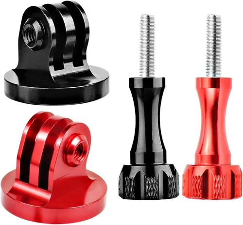 Vista 6 de Niewalda Adaptador de montaje de trípode de aluminio, soporte de adaptador de trípode, compatible con cámaras de acción GoPro Hero 9, 8, 7, 6, 5, 4