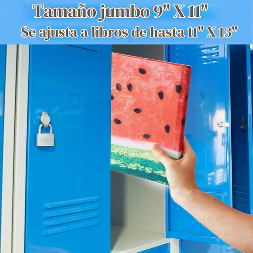 Vista 6 de Fundas reutilizables para libros fáciles de aplicar, paquete de 3 unidades. Las mejores chaquetas jumbo de 9 x 11 pulgadas para libros de texto