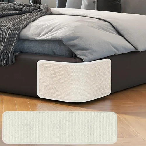 Vista 13 de Almohadilla rascador de sisal natural para gatos, protector de muebles de esquina para sofá, alfombrilla protectora para alfombras y sofás, muebles