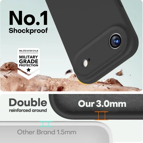 Vista 3 de LOVE 3000 Diseñada para Funda iPhone Air, Silicona Premium [Compatible con Magsafe][Forro de Microfibra Suave Anti-Rayones] Funda Protectora