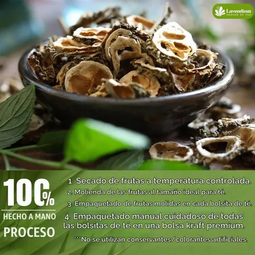 Vista 7 de Lavendium Bolsas de té de melón amargo, sin cafeína, 60