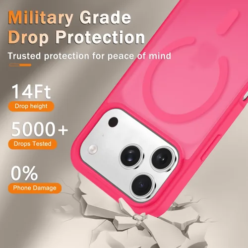 Vista 95 de Funda para Google Pixel 10 Pro XL, cubierta magnética mate, color negro Fit for MagSafe, Screen Protector included, Shockproof Military Grade