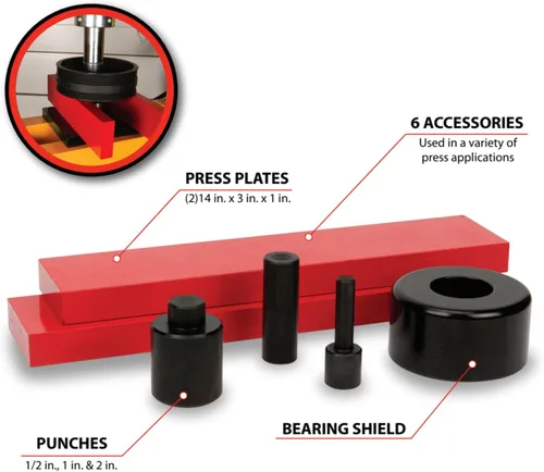 Vista 2 de Performance Tool W41065 - Kit de accesorios para prensas de hasta 50 toneladas