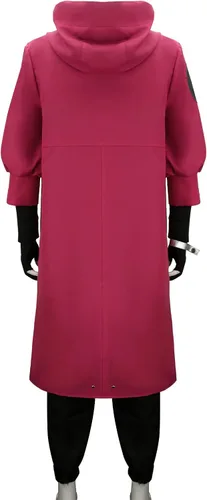 Vista 3 de Todollcos Vash The Stampede - Chaqueta de cosplay para adultos, disfraz de Trigun para hombre, abrigo con capucha y lentes de sol y aretes, trajes