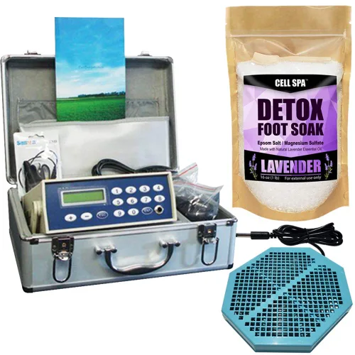 Vista 9 de Máquina de desintoxicación de iones iónicos Chi para baño de pies Aqua Spa Cleanse con dos veces potente CS-900 Array (EUCALYPTUS)
