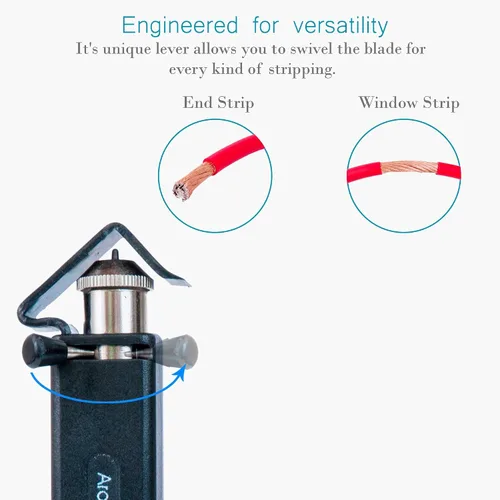 Vista 2 de Pelacables Redondo – Con Profundidad De Corte Ajustable – Para Pelar Circunferencial, Longitudinal y Ventana – Diámetro de 3/16" a 1